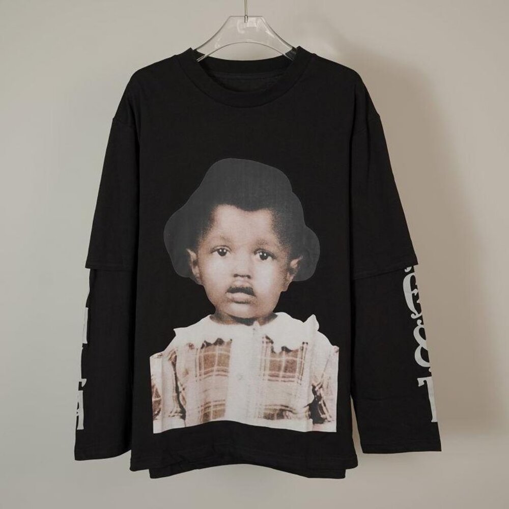 Unique Child Image Print Long Sleeve T Shirt